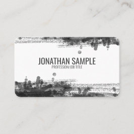 ブラックインク |ブラックウォーターのカラー抽象芸術 名刺