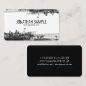 ブラックインク |ブラックウォーターのカラー抽象芸術 名刺 (正面/裏面)