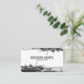 ブラックインク |ブラックウォーターのカラー抽象芸術 名刺 (スタンド正面)