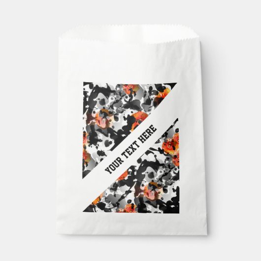 ブラックインク&ポピーのパターン+あなたのバックガー。&アイディア フェイバーバッグ (正面)