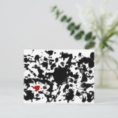 ブラックインク |独自の背景を作成する ポストカード (スタンド正面)