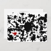 ブラックインク |独自の背景を作成する ポストカード (正面/裏面)