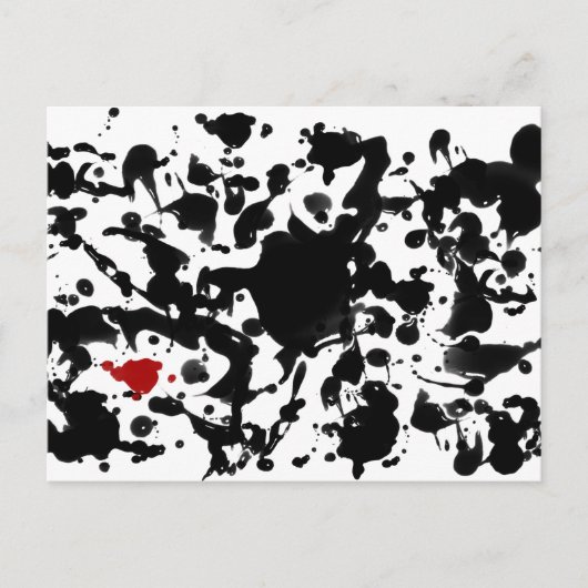 ブラックインク |独自の背景を作成する ポストカード (正面)