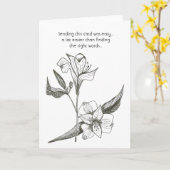 ブラックインサイドライリーカード カード (黄色い花)