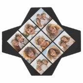 ブラックインスタグラムフォトコラージュと9つの正方形の写真 サッカーボール (フラット)