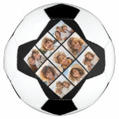 ブラックインスタグラムフォトコラージュと9つの正方形の写真 サッカーボール (正面)