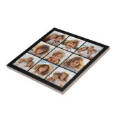 ブラックインスタグラムフォトコラージュと9つの正方形の写真 タイル (側面)