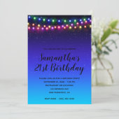 ブラックインディゴアクアスターグラデーションリー通りライト 招待状 (スタンド正面)