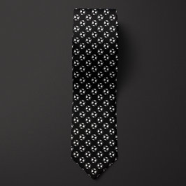 ブラックインバテッドサッカーフットボール ネクタイ