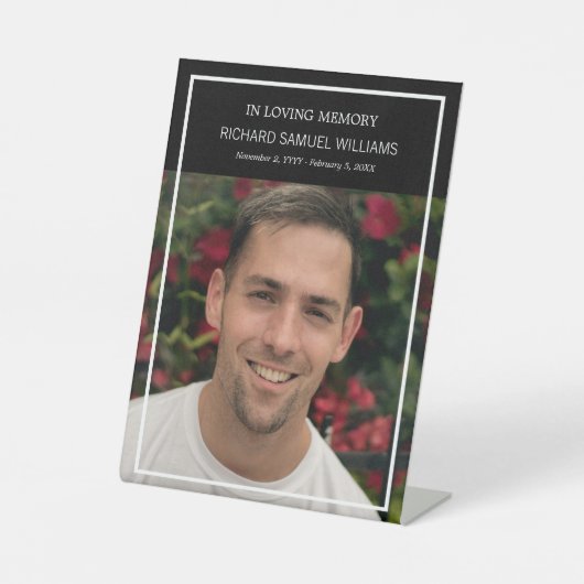 ブラックインミニマルラブ・メモリーのカスタム写真 台座サイン (正面)