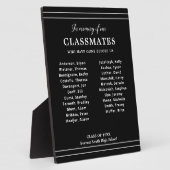 ブラックインメモリ同級生の名前の学校懇親会 フォトプラーク (側面)