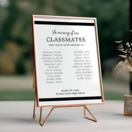 ブラックインメモリ我々のクラスメート懇親会メモリアル ポスター