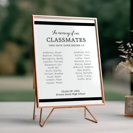 ブラックインメモリ我々のクラスメート懇親会メモリアル ポスター