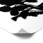 ブラックインモダンク抽象芸術ガーデンフローラアート ポスター (角)