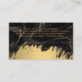 ブラックイン絵を描ク | 金ゴールドブラシ 名刺 (裏面)
