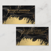 ブラックイン絵を描ク | 金ゴールドブラシ 名刺 (正面/裏面)