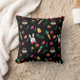 ブラックイースターパターン装飾用クッション クッション