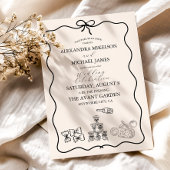 ブラックウお洒落ェイイタリアン・ド結婚ール 招待状