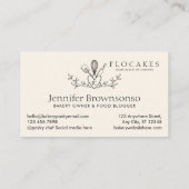 ブラックウィスクキッチンパティシシェフベーカリー 名刺 (裏面)