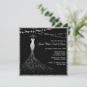 ブラックウィズシルバーグリッタースウィート16 招待状 (スタンド正面)