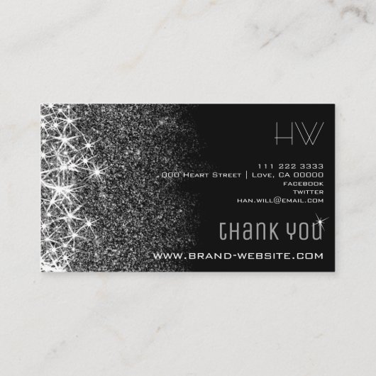 ブラックウィズシルバーグリッタースターズプロフェッショナルイベント 名刺 (裏面)