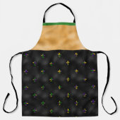 ブラックウィズマルディグラスフルーアディLIS & ストライプOPTIONS エプロン (正面)