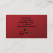 ブラックウィズレッドローゼスイニシャルAゴシック名刺 名刺 (裏面)