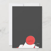 ブラックウィズレッド詳細フォト招待状 招待状 (裏面)