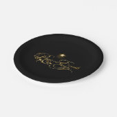 ブラックウィズ華美金ゴールドピースオンアース紙プレート ペーパープレート (アングル)