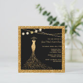 ブラックウィズ金ゴールドグリッタースウィート16 招待状 (スタンド正面)
