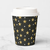 ブラックウィズ金ゴールドスターズニューイヤー紙カップ 紙コップ (裏面)