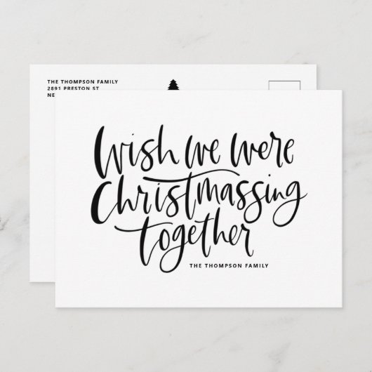 ブラックウィッシュ私たちはスクリプトを一緒にクリスマスだった シーズンポストカード (正面/裏面)