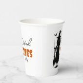 ブラックウィッチシルエット – "邪悪な雰囲気のみ" - 紙コップ (右)