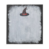 ブラックウィッチハットかわいいスパイダーハロウィン ノートパッド (正面)