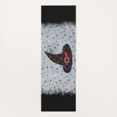 ブラックウィッチハットシルバーバックルスパイダーブラックスターズ ヨガマット (裏面)