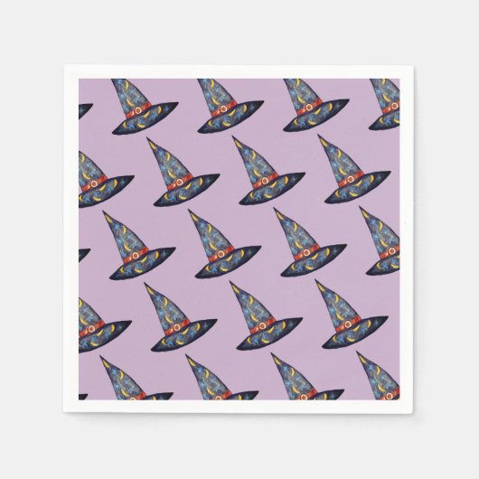 ブラックウィッチハットスケッチナプキンス スタンダードカクテルナプキン (正面)