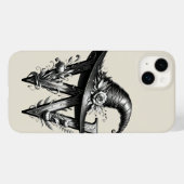 ブラックウィッチ帽子 ウィッチリー レターW カスタムイニシャル Case-Mate iPhoneケース (裏面 (横))