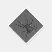 ブラックウィドウィドスパイダーオリジナルスケッチアート スタンダードカクテルナプキン (角)