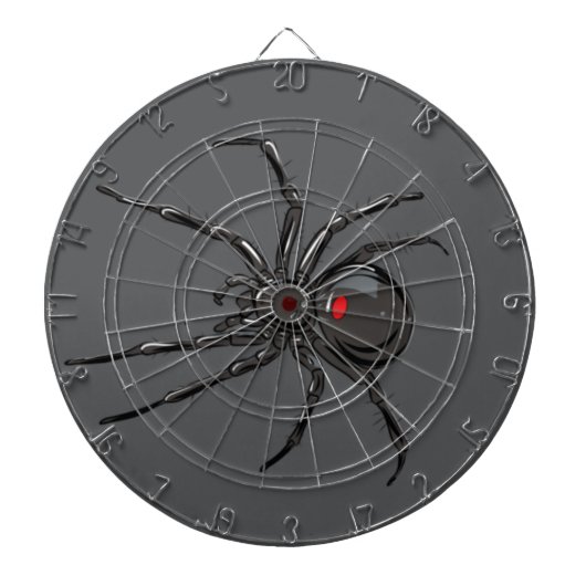 ブラックウィドウィドスパイダーオリジナルスケッチアート ダーツボード (正面)