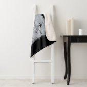 ブラックウィドウクモ赤い砂時計のくもの巣オン白 シェルパブランケット (インサイチュ)