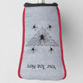 ブラックウィドウクモ赤い砂時計ブラックくもの巣 ゴルフヘッドカバー (回転90)