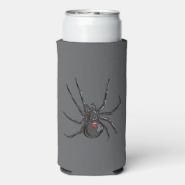 ブラックウィドウ・スパイダー オリジナルアート スリム缶クーラー