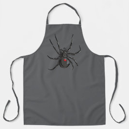 ブラックウィドウ・スパイダー オリジナルイラスト アート エプロン
