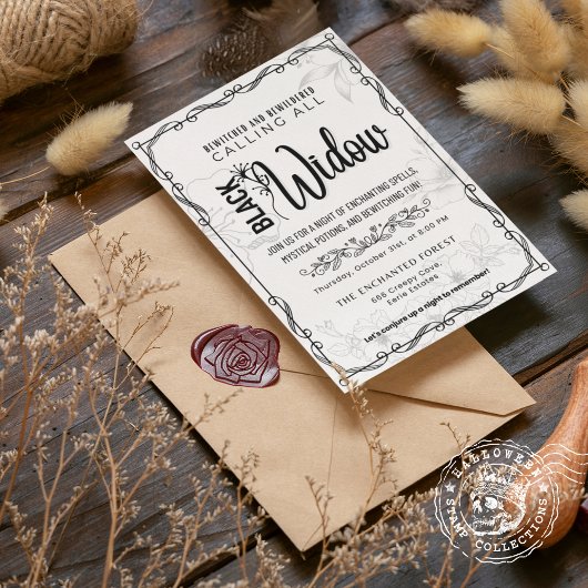 ブラックウィドウ 魅了され困惑する ブラック＆ホワイト 招待状