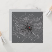 ブラックウィドスパイダーとスパイダーウェブスケッチアート カード (正面/裏面インサイチュ)