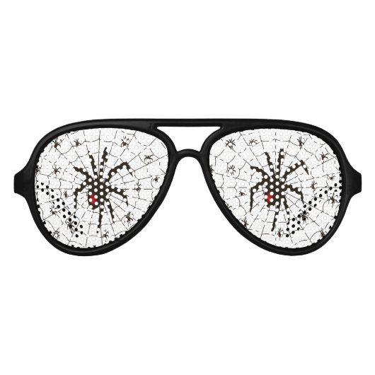 ブラックウィドスパイダーとベビー- アビエーターサングラス (正面)