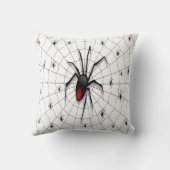 ブラックウィドスパイダーとベビー- クッション (裏面)