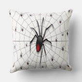 ブラックウィドスパイダーとベビー- クッション (裏面)