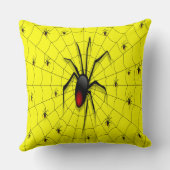 ブラックウィドスパイダーとベビー- クッション (裏面)