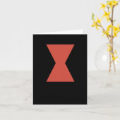 ブラックウィドスパイダーステッカー カード (黄色い花)